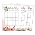 thumbnail image 1 of Inkdotpot Bridal Wedding Shower Bachelorette Party Bulk Blank Square Fill In Gift Ideas 50Tea PartyBingoGameCards, 1 of 7