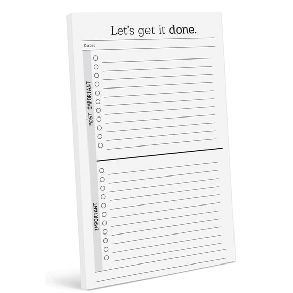 Inkdotpot Daily Planner List Pad Notepads Memo Pad, Undated To-Do List Tear Off pad - 4.5 x 7.5 Inches (50 Sheets) Organizer- Scheduler- Organize Tasks- Lists