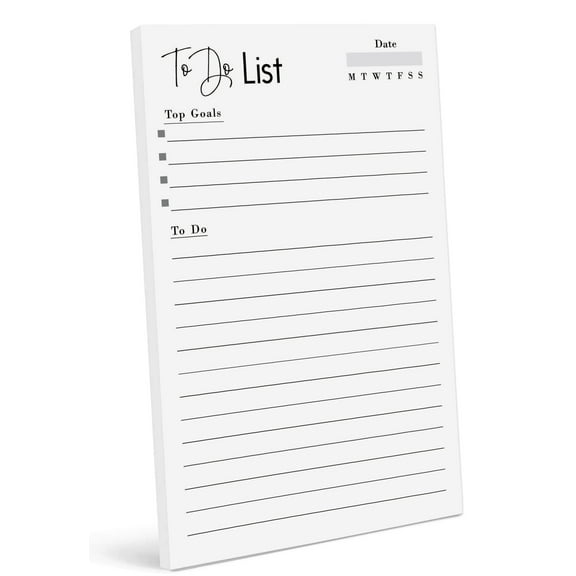 Inkdotpot Daily Planner List Pad Notepads Memo Pad, Undated To-Do List Tear Off pad - 4.5 x 7.5 Inches (50 Sheets) Organizer- Scheduler- Organize Tasks- Lists