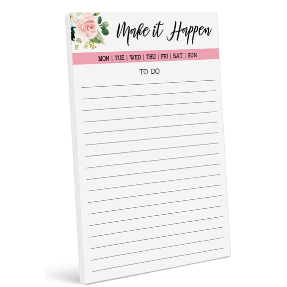 Inkdotpot Daily Planner List Pad Notepads Memo Pad, Undated To-Do List Tear Off pad - 4.5 x 7.5 Inches (50 Sheets) Organizer- Scheduler- Organize Tasks- Lists