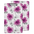 thumbnail image 1 of Inkdotpot Decorative Clipboard Letter Size Clipboard with Low Profile Clip,Retractable Key Hole for Hanging Paperboard for Office School w/ Free Marker & Eraser,Floral-9x15 Inch, 1 of 9