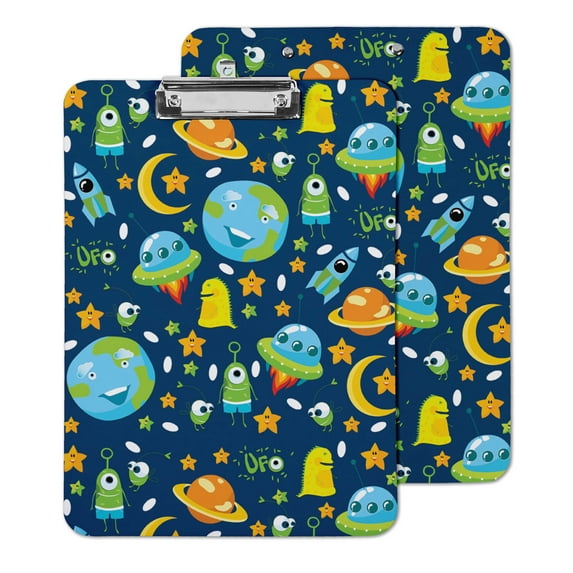 Inkdotpot Decorative Clipboard Letter Size Clipboard with Low Profile Clip,Retractable Key Hole for Hanging Paperboard for Office School w/ Free Marker & Eraser,Space-9x12.5 Inch