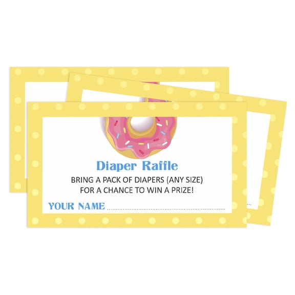 Inkdotpot Diaper Raffle Tickets For Baby Shower -Boy, GirlBaby Shower Fun Party Games, Lottery Insert Cards, Bring A Pack Of Diapers To Win Favors,CandyTheme Party Supplies