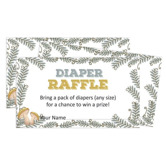 Inkdotpot Diaper Raffle Tickets For Baby Shower -Boy, GirlBaby Shower Fun Party Games, Lottery Insert Cards, Bring A Pack Of Diapers To Win Favors,FoxTheme Party Supplies-a