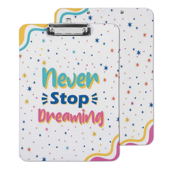 Inkdotpot Dry Erase Double Sided Clipboard Text Printed Paperboard Clipboard With Free Marker & Duster