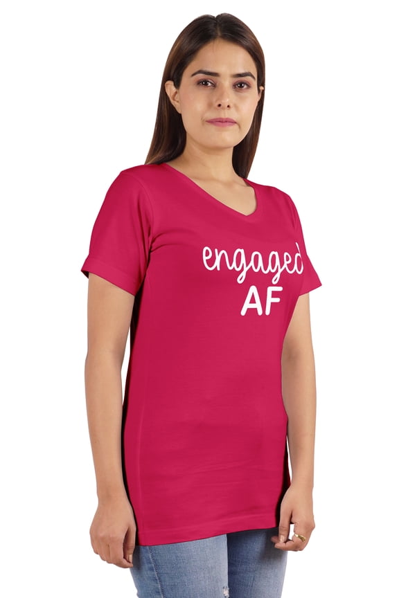 Engaged AF Shirt Bride Bachelorette Party Shirts Bridal T-Shirt Wedding Tshirt-4W