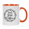 thumbnail image 1 of Inkdotpot Enjoy Your Coffee 11 Oz Ceramic Coffee Mugs Great For Bride Funny Novelty Gift For Coffee Lover-Orange-ZX, 1 of 5
