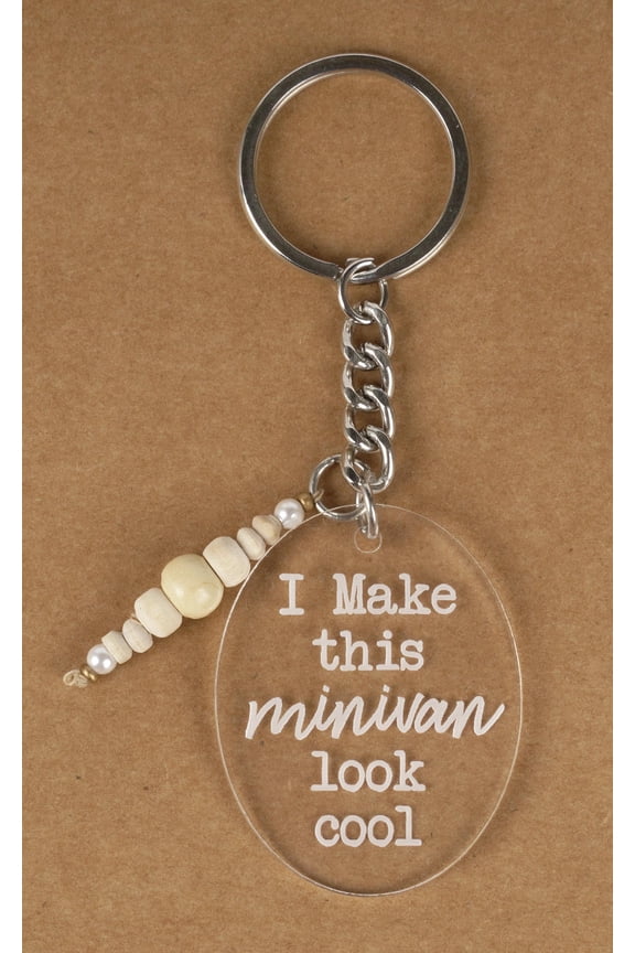 Funny Keychain I Make This Minivan Look Cool Acrylic Engraved Keychain Mom Keychain