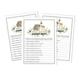 thumbnail image 1 of Inkdotpot Gender Neutral Who Knows Daddy BestBaby Shower GameCards-FunActivity Cards Set Of 50Giraffe & Elephant Party Theme, 1 of 5