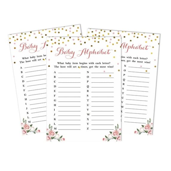 Inkdotpot Gender Reveal Confetti Baby Shower Game Set Of 50 BabyAlphabetABCGame Its A Boy Its A Girl Party Supplies