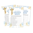 thumbnail image 1 of Inkdotpot Giraffe Jungle Animals 50 PackWho Knows Daddy BestBaby Shower GameCards FunActivity Cards, 1 of 5