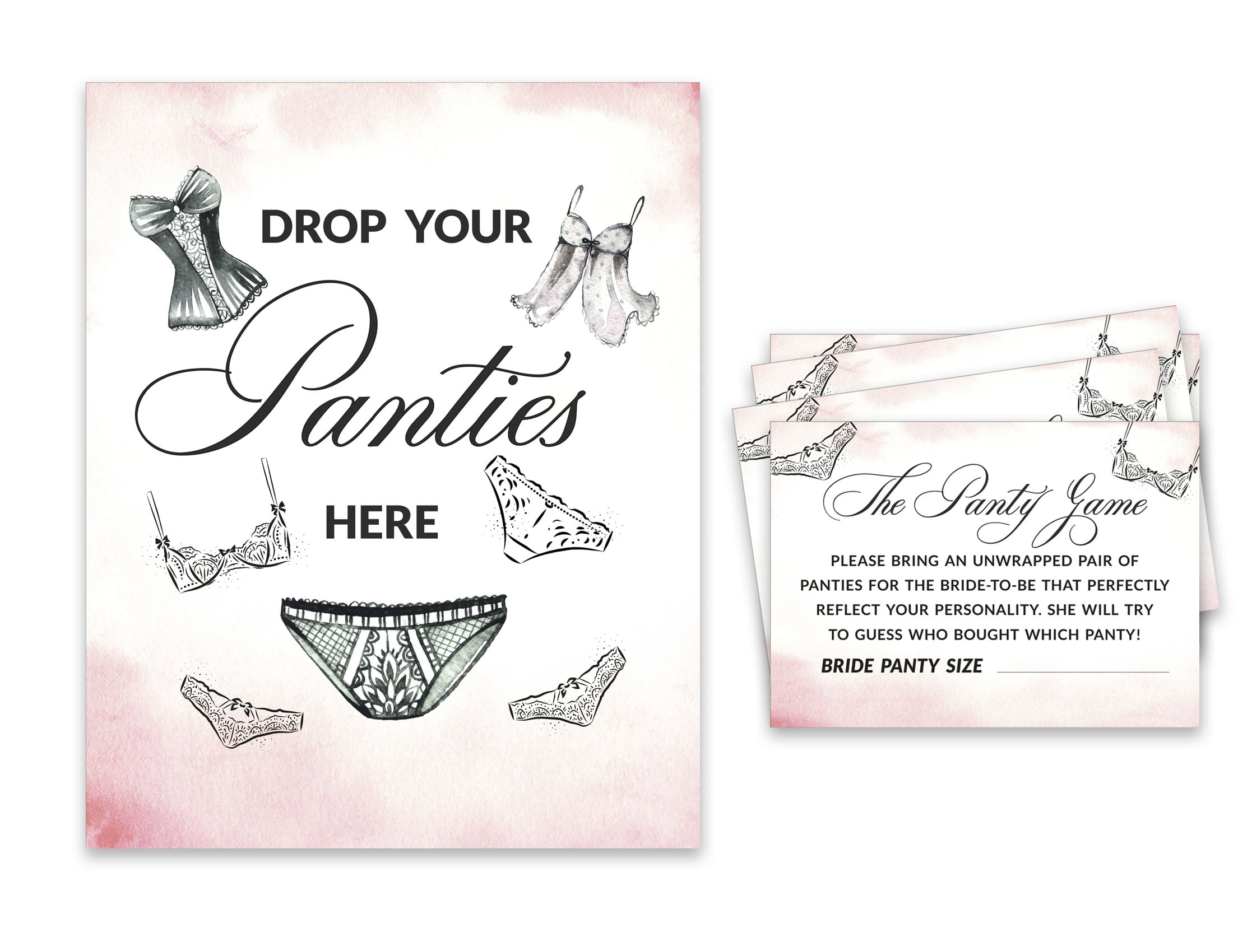 Inkdotpot Girls Night Out Bachelorette Party Panty Game Lingerie Shower