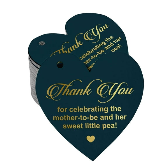 Inkdotpot Gold Foil Paper Hang Tag Thank You For Celebrating The Mother To Be Baby Shower Favor Tag 100 Pieces