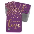 thumbnail image 1 of Inkdotpot Gold Foil Paper Hang Tags Made With Love Text Favor Tags 50 Pack, 1 of 6