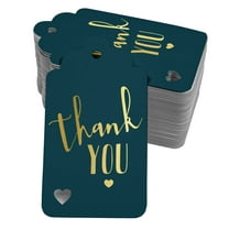 Inkdotpot Gold Foil Paper Hang Tags Thank You Bridal Shower-Baby Shower-Retirement-Wedding-Birthday Favor Tags 100 Pieces