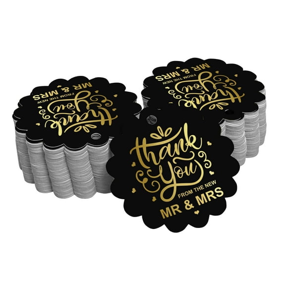 Inkdotpot Gold Foil Paper Hang Tags Thank You From The New Wedding Favor Tags 100 Pieces