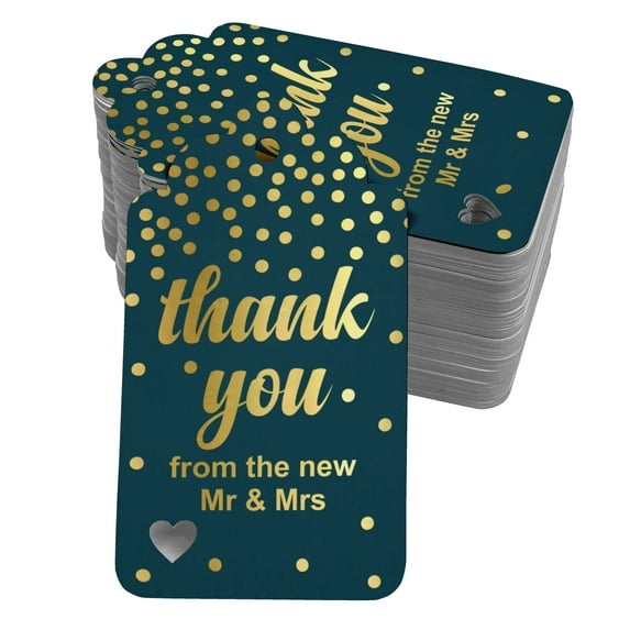 Inkdotpot Gold Foil Paper Hang Tags ThankYou From The New Wedding Favor Tags 100 Pack