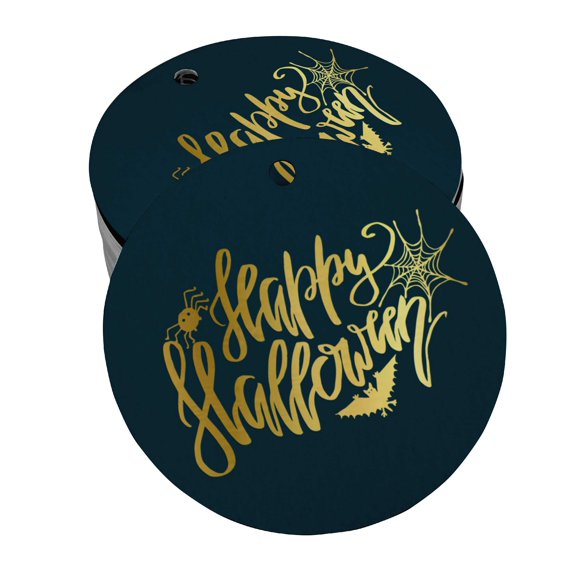 Inkdotpot Happy Halloween Halloween Bottle Tag Real Gold Foil Favor Hang Tags 100 Pack