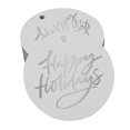 thumbnail image 1 of Inkdotpot Happy Holiday Bottle Tag Real Silver Foil Favor Hang Tags 100 Pack, 1 of 7