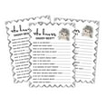thumbnail image 1 of Inkdotpot Hedgehog Jungle Animals Who Knows Daddy BestBaby Shower GameCards FunActivity Cards Set Of 50Party Theme, 1 of 5