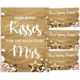 thumbnail image 1 of Inkdotpot How Many Kisses For The Soon To Be Mrs Beach White Bridal Shower Game 1 Sign + 30 Cards, 1 of 4