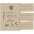 thumbnail image 1 of Inkdotpot How Many Kisses For The Soon To Be Mrs Rustic Kraft Paper Beige Bridal Shower Game 1 Sign + 30 Cards, 1 of 4