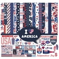 thumbnail image 1 of Inkdotpot I Love America Collection Double,Sided Scrapbook Paper Kit Cardstock 12"x12" Card Making Paper Pack Of With Sticker Sheet - 16 Pages - Multicolor, 1 of 4