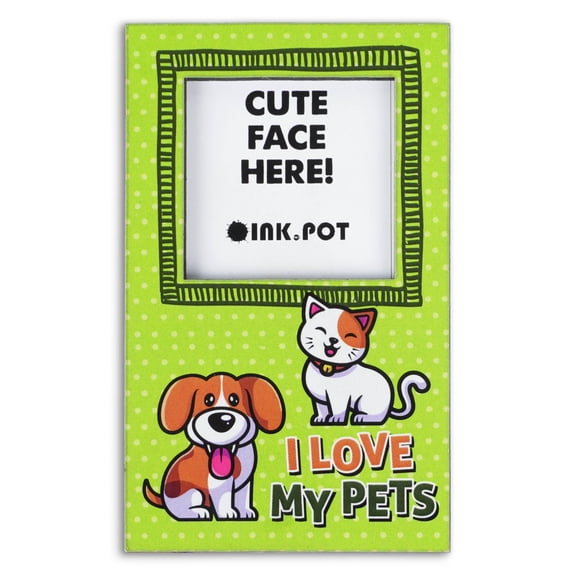 Inkdotpot I Love My Pets PhotoMagnetFrame-MagneticPhotoFramesFor Refrigerator Magnets- MiniPhotoFrames- Cute Gift ForDog Lover | 9 x 5.5 cm
