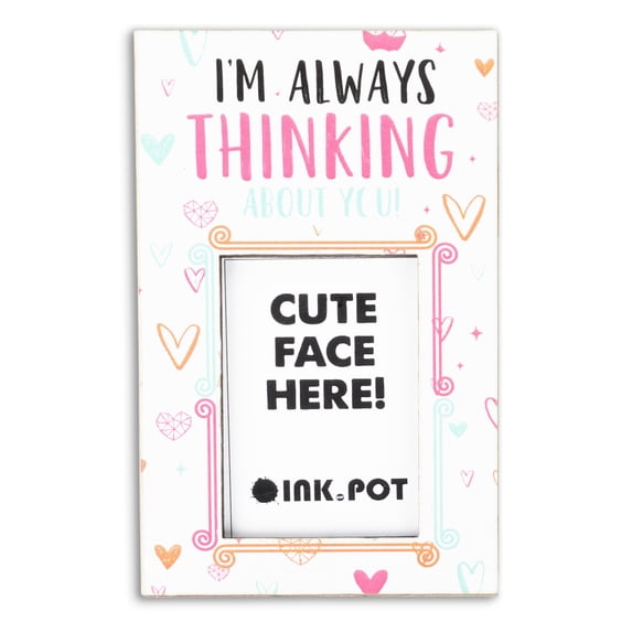 Inkdotpot Im Always Thinking About You! PhotoMagnetFrame-MagneticPhotoFramesFor Refrigerator Magnets- MiniPhotoFrames- Cute Gift For Couples | 9 x 5.5 cm