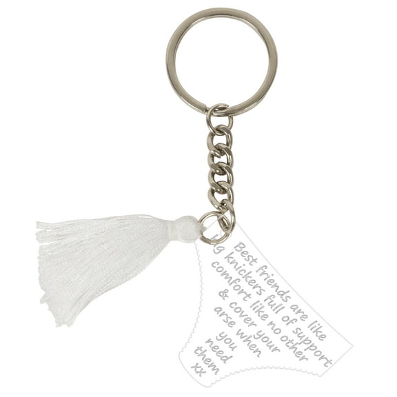 Inkdotpot Key Chain For BFF Engraved Acrylic Key Holder Housewarming Gift