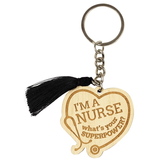 Inkdotpot Key Chain For Doctor Engraved Wooden Key Holder Housewarming Gift