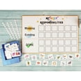 thumbnail image 1 of Inkdotpot Kids Daily Responsibility Checklist, Hanging Chore Chart- Childrens Job Poster- Morning/Evening Daily Routine- Daily Task List-MZA, 1 of 6