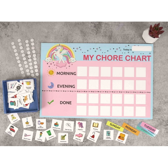 Inkdotpot Kids Daily Responsibility Checklist, To-Do list- Daily Routine- Chore Chart- Morning/Evening Checklist- Daily Task List- Childrens Job Poster-GS