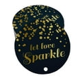 thumbnail image 1 of Inkdotpot Let Love Sparkle Wedding Bottle Tag Real Gold Foil Favor Hang Tags Pack Of 50, 1 of 7