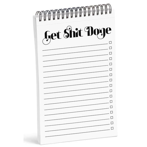 Inkdotpot To Do List Notepad 6 X 9 Paper Stationery, White To Do Checklist Spiral Notepad Daily Checklist- Motivational Organizer Planner List Pad- Notepad Tear Off (50 Sheets)