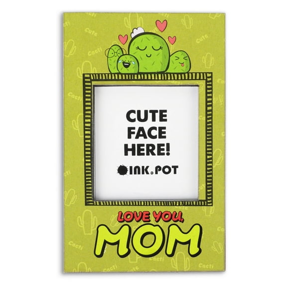 Inkdotpot Love You Mom PhotoMagnetFrame-MagneticPhotoFramesFor Refrigerator Magnets- MiniPhotoFrames- Cute Gift ForMothers Day | 9 x 5.5 cm