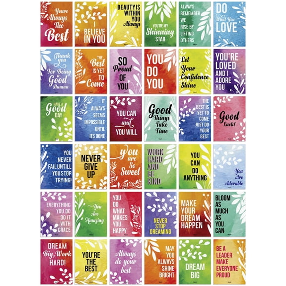 Inkdotpot Lunch Box Notes For Husband/ Boyfriend, Adult Romantic Cards, Pack of 36, AssortedLoveDesigns, Fun Lunch Notes (Watercolor Theme)