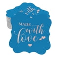 thumbnail image 1 of Inkdotpot Made With Love Wedding Bottle Tag Real Rose Gold Foil Favor Bracket Shape Hang Tags Pack Of 100, 1 of 7