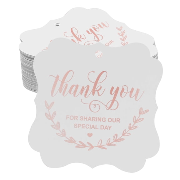 Inkdotpot Made With Love Wedding Bottle Tag Real Rose Gold Foil Favor Bracket Shape Hang Tags Pack Of 100