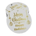 thumbnail image 1 of Inkdotpot Merry Christmas & Happy Holiday Bottle Tag Real Gold Foil Favor Hang Tags Pack Of 50, 1 of 6