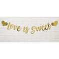 thumbnail image 1 of Inkdotpot Metallic Gold Love is Sweet Pre Strung Cursive Bunting Wedding Banner Wedding Bunting Wedding Engagement Sign Photo Prop, 1 of 5