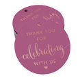 thumbnail image 1 of Inkdotpot Pack Of 100 Real Rose Gold Foil Paper Tags Thank You Celebrating With Us Bridal Shower-Baby Shower-Retirement-Wedding-Birthday Favor Hang Tags, 1 of 6