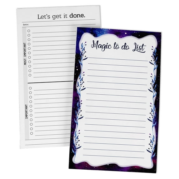 Inkdotpot Pack Of 2 Daily Planner List Undated Notepads, Memo Pad To-Do List Tear Off List Pad- Organizer- Scheduler- Organize Tasks (50 Sheets Each)-FJ