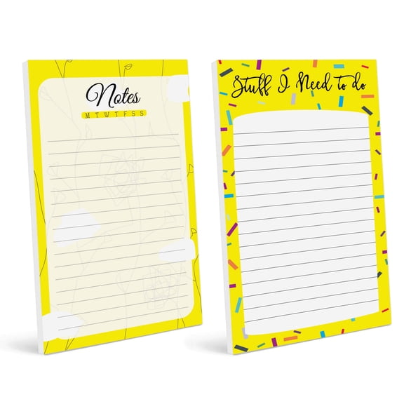 Inkdotpot Pack Of 2 Daily Planner List Undated Notepads, Memo Pad To-Do List Tear Off List Pad- Organizer- Scheduler- Organize Tasks (50 Sheets Each)-FY