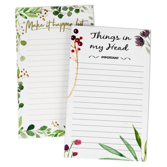 Inkdotpot Pack Of 2 Daily Planner List Undated Notepads, Memo Pad To-Do List Tear Off List Pad- Organizer- Scheduler- Organize Tasks (50 Sheets Each)-LQ