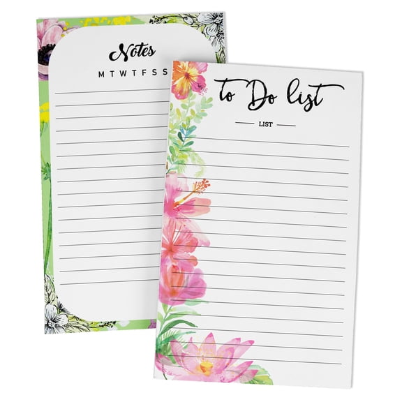 Inkdotpot Pack Of 2 Daily Planner List Undated Notepads, Memo Pad To-Do List Tear Off List Pad- Organizer- Scheduler- Organize Tasks (50 Sheets Each)-TR