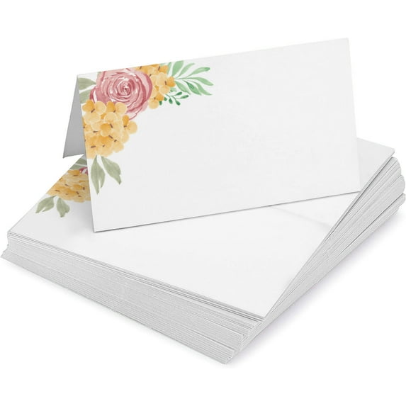 Inkdotpot Pack Of 24, Printed Tent Tables Place Cards For Table Setting For Wedding Thanksgiving- Christmas Holiday Catering Buffet Food Table Tents- Wedding Name Escort Cards (Stripe)