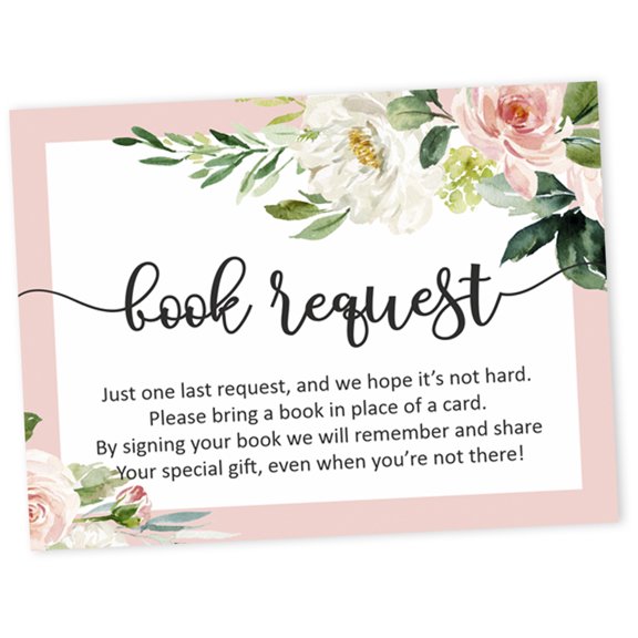 Inkdotpot Pack of 30,GirlBabyShower Party Collection,Baby Shower Book RequestCards,Bring a Book Instead of aCard- Baby Shower Invitations Inserts GamesUnicorn Theme