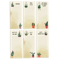 thumbnail image 1 of Inkdotpot Pack of 6 Funny Magnetic Dry Erase List For Fridge, Wipe Clean w/ NoStain, Quick Notes Shopping & Grocery List Whiteboard for Fridge, 8.75" x 3.8"(Cactus), 1 of 6