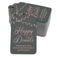 thumbnail image 1 of Inkdotpot Pack Of 100 Happy Diwali Favor Paper Tags Craft Real Rose Gold Foil Hang Tags, 1 of 6